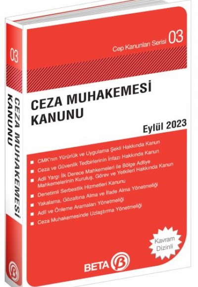 Cep Kanunları Serisi 03 - Ceza Muhakemesi Kanunu  (Cep Boy)