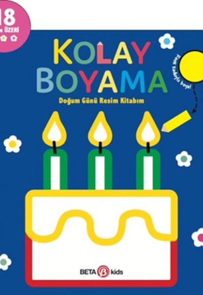 Kolay Boyama Doğum Günü Resim Kitabım