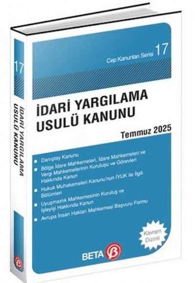 Cep Kanunları Serisi 17 - İdari Yargılama Usulü Kanunu  (Yeni)