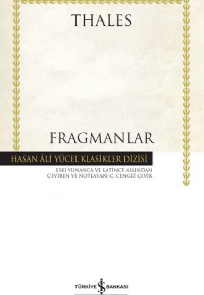 Fragmanlar - Hasan Ali Yücel Klasikleri (Ciltli)