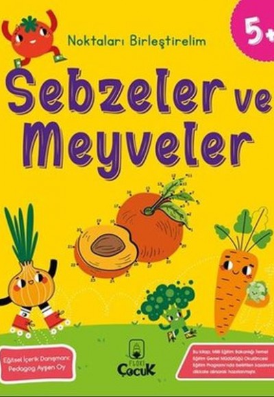 Noktaları Birleştirelim - Sebzeler ve Meyveler +5 Yaş