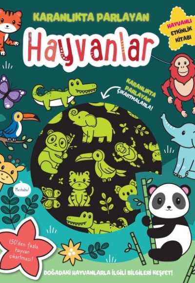 Karanlıkta Parlayan Kitaplar - Hayvanlar (Parlayan Çıkartmalar)