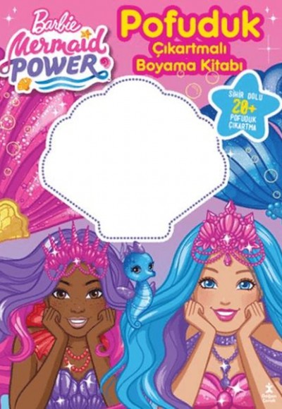 Barbie Medmaıd Power - Pofuduk Çıkartmalı Boyama Kitabı