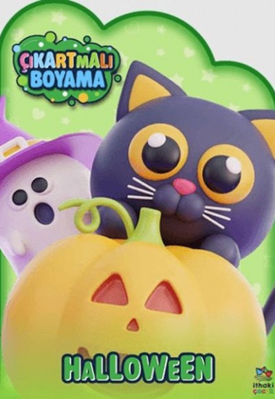 Halloween Zamanı - Çıkartmalı Boyama Kitabı