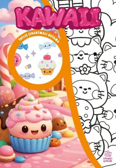 Kawaii Çıkartmalı Boyama Kitabı