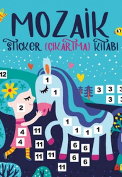 Mozaik Sticker Çıkartma Kitabı - Turkuaz