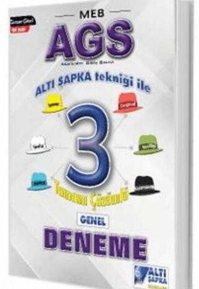 Altı Şapka Yayınları MEB-AGS Altı Şapka 3 Çözümlü Deneme