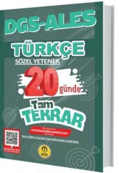 Tasarı DGS ALES Türkçe 20 Günde Tam Tekrar Soru Bankası