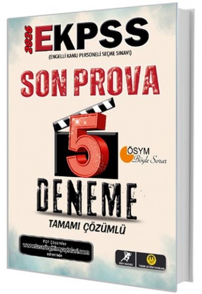 EKPSS Son Prova 5 Deneme Çözümlü Tasarı Yayınları