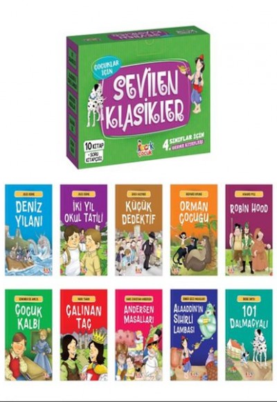 Çocuklar İçin Sevilen Klasikler– (10 Kitap+Soru Kitapçığı)