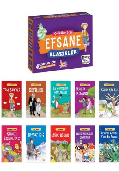 Çocuklar İçin Efsane Klasikler– (10 Kitap+Soru Kitapçığı)