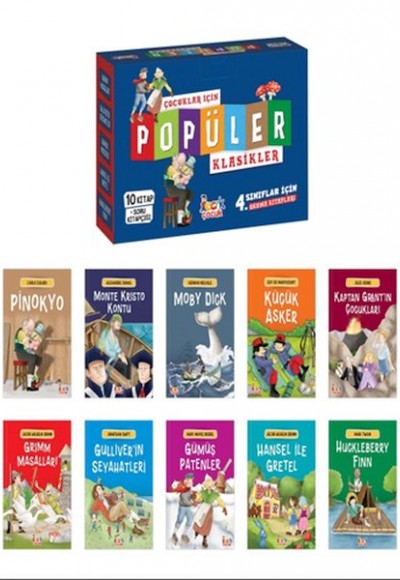 Çocuklar İçin Popüler Klasikler– (10 Kitap+Soru Kitapçığı)