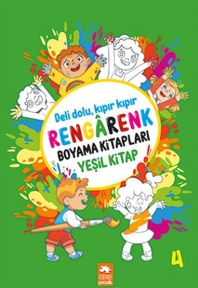 Rengarenk Boyama Kitabı 4 - Yeşil Kitap