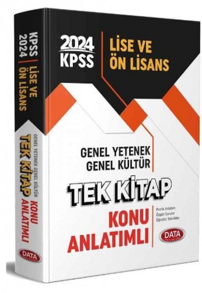 Data 2024 KPSS Lise ve Önlisans Tek Kitap Konu Anlatımlı