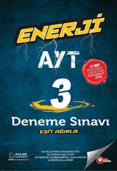 Palme Enerji Ayt Eşit Ağırlık 3 Deneme Sınavı