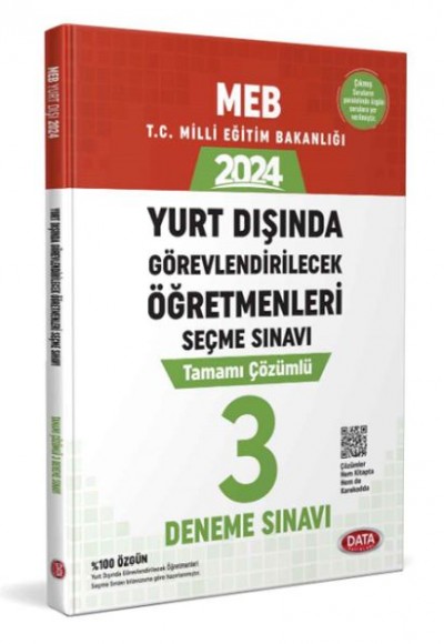 Data Meb Yurt Dışında Görevlendirilecek Öğretmenleri Seçme Sınavı Tamamı Çözümlü 3 Deneme Sınavı