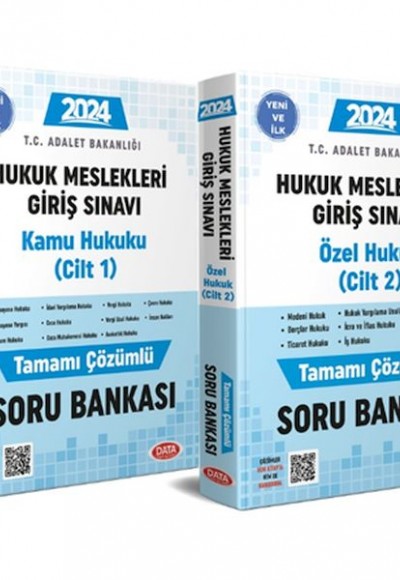 Data Hukuk Meslekleri Giriş Sınavına Hazırlık Tamamı Çözümlü Soru Bankası 1-2