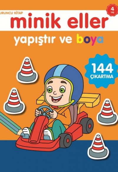 Minik Eller Yapıştır Ve Boya - Turuncu Kitap