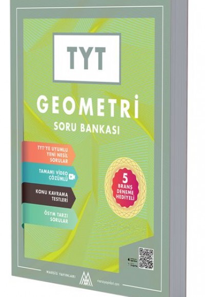 Marsis Yayınları Tyt Geometri Soru Bankası 5 Deneme Hediyeli-Video Çözümlü