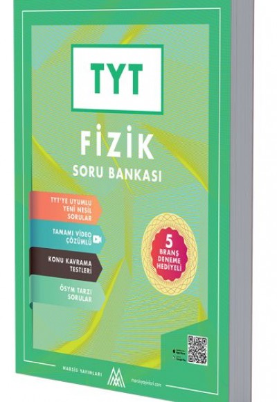 Marsis Yayınları TYT Fizik Soru Bankası 5 Deneme Hediyeli-Video Çözümlü