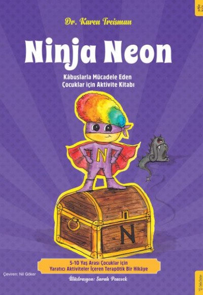 Ninja Neon Kâbuslarla Mücadele Eden Çocuklar için Aktivite Kitabı