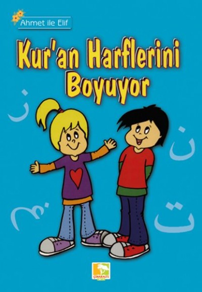 Ahmet ile Elif Kuran Harflerini Boyuyor