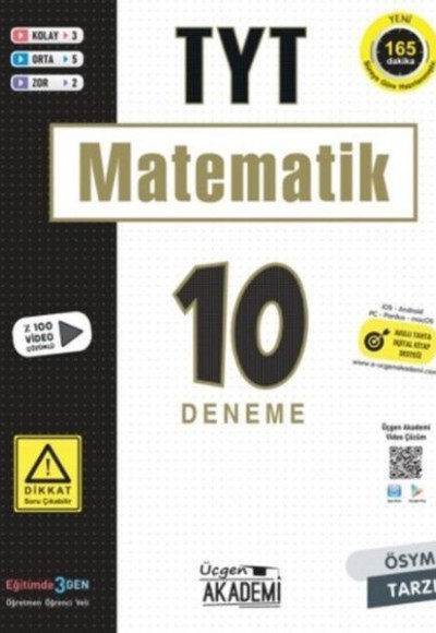 Üçgen Akademi TYT Matematik 10 lu Deneme Sınavı