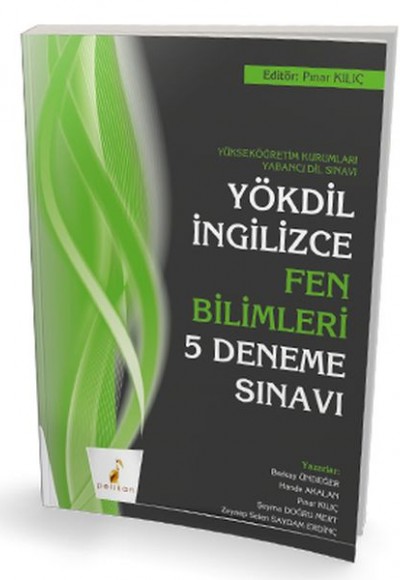 Pelikan YÖKDİL İngilizce Fen Bilimleri 5 Deneme Sınavı