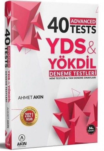 Akın 40 Advanced Tests YDS & Yökdil Deneme Testleri