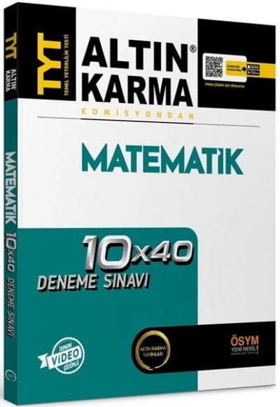 Altın Karma 2024 TYT Matematik Tamamı Video Çözümlü 10x40 Deneme Sınavı