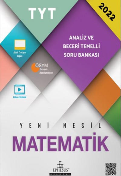 Ephesus Akademi 2022 TYT Matematik Analiz ve Beceri Temelli Soru Bankası