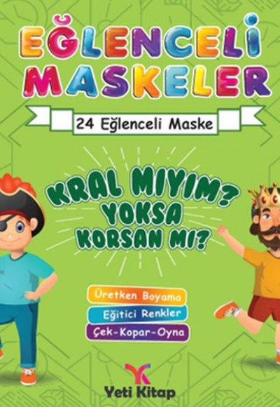 Eğlenceli maskeler kral mıyım yoksa korsan mı?