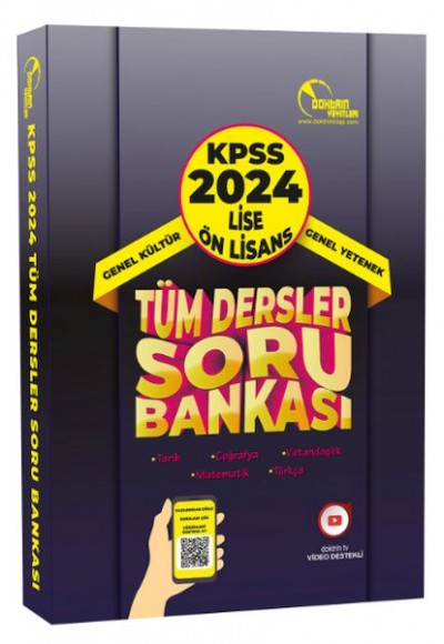 Doktrin Yayınları 2024 KPSS Lise Önlisans Tüm Dersler Tek Kitap Soru Bankası