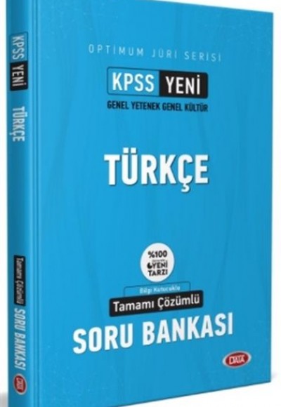 Data KPSS Türkçe Optimum Jüri Serisi Tamamı Çözümlü Soru Bankası 2021
