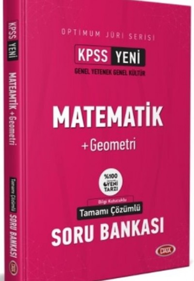 Data KPSS Matematik Geometri Optimum Jüri Tamamı Çözümlü Soru Bankası 2022