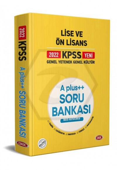 Data 2022 KPSS Genel Yetenek Genel Kültür Lise ve Ön Lisans A Plus++ Soru Bankası