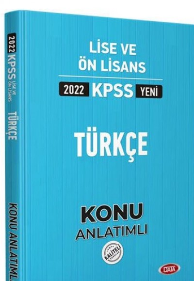 Data 2022 KPSS Lise ve Ön Lisans Türkçe Konu Anlatımlı