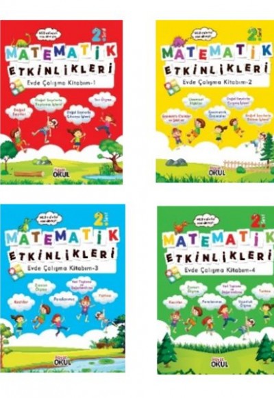 Matematik Etkinlikleri 2.Sınıf Evde Çalışma Kitabım (4 Kitap Takım)