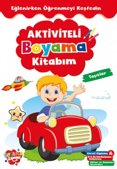 Aktiviteli Boyama Kitabı Taşıtlar