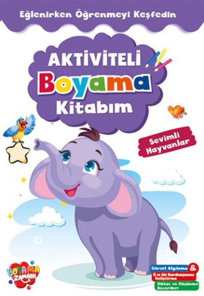 Aktiviteli Boyama Kitabı Sevimli Hayvanlar