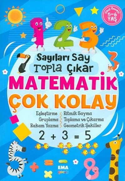 Sayıları Say Topla Çıkar Matematik Çok Kolay 5-6 Yaş