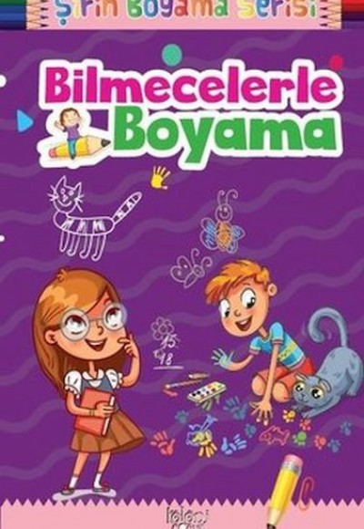 Çocuklar için Okul Öncesi Şirin Boyama Kitabı - Bilmecelerle Boyama