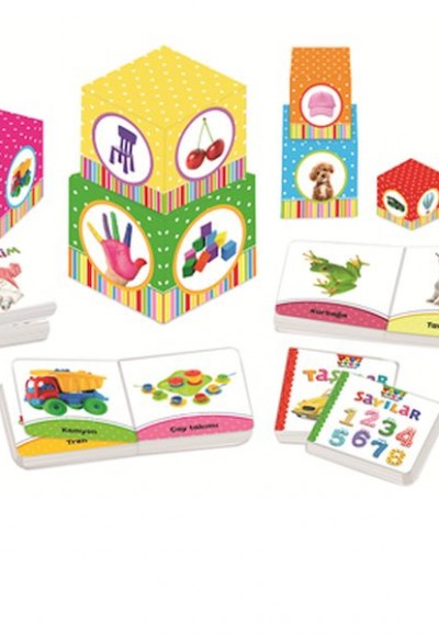 Kutu Kutu Kavramlar - 6 Kutu + 6 Kitaplık Eğitici Set