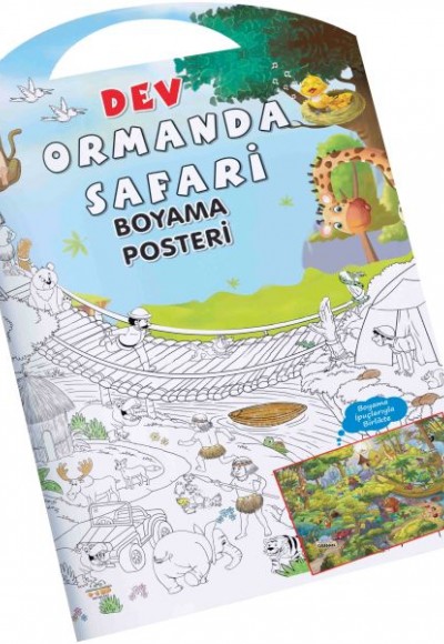 Ormanda Safari Dev Boyama Posteri