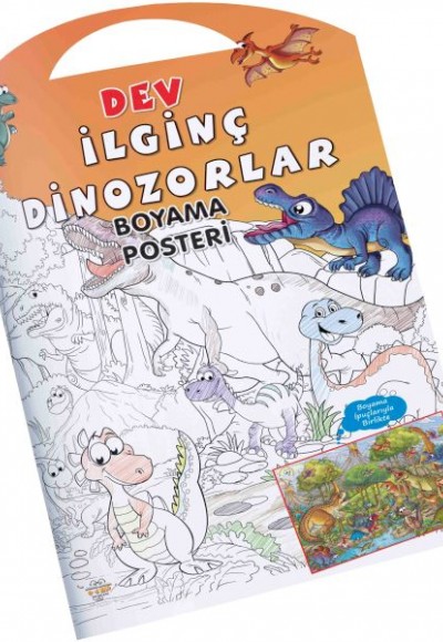 İlginç Dinozorlar Dev Boyama Posteri