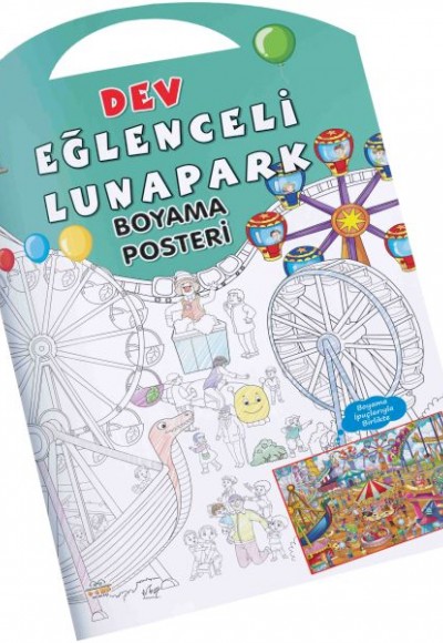 Eğlenceli Lunapark Dev Boyama Posteri