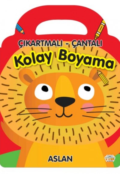 Aslan - Çıkartmalı-Çantalı Kolay Boyama