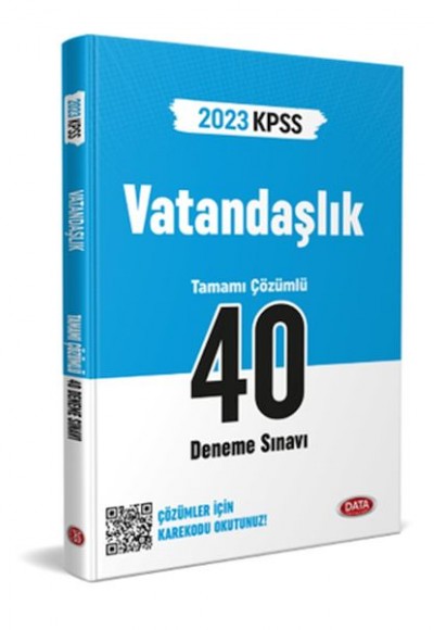 Data 2023 Kpss Vatandaşlık 40 Deneme Sınavı Karekod Çözümlü