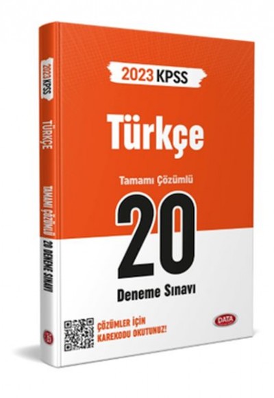 Data 2023 Kpss Türkçe 20 Deneme Sınavı Karekod Çözümlü