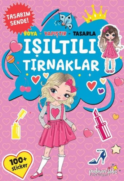 Işıltılı Tırnaklar Boya-Yapıştır-Tasarla